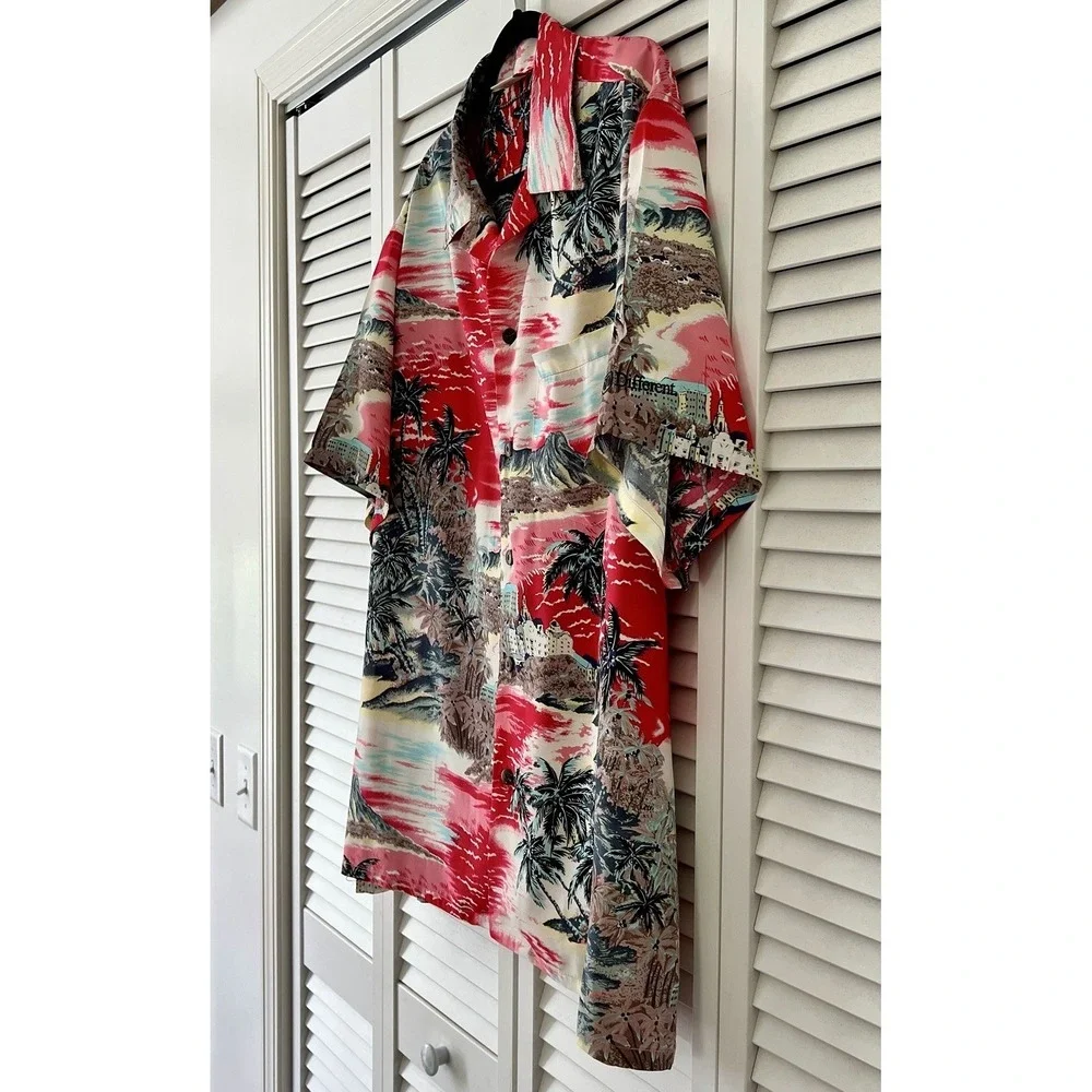 Go Barefoot Vintage Hawaiian Shirt Men's Short Sleeve Size XL.  Made In USA - Picture 2 of 8